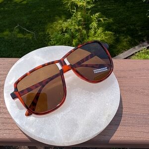 Tortoise Square Frame Sunglasses | Amber Lens UV Protection | Everyday Vintage